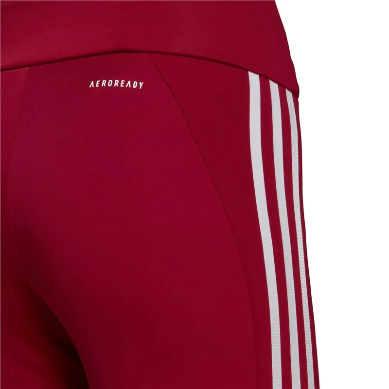 adidas High Rise 3 Stipes 7/8 Training Tights - Womens - Legacy Burgundy/White