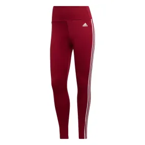 adidas High Rise 3 Stipes 7/8 Training Tights - Womens - Legacy Burgundy/White