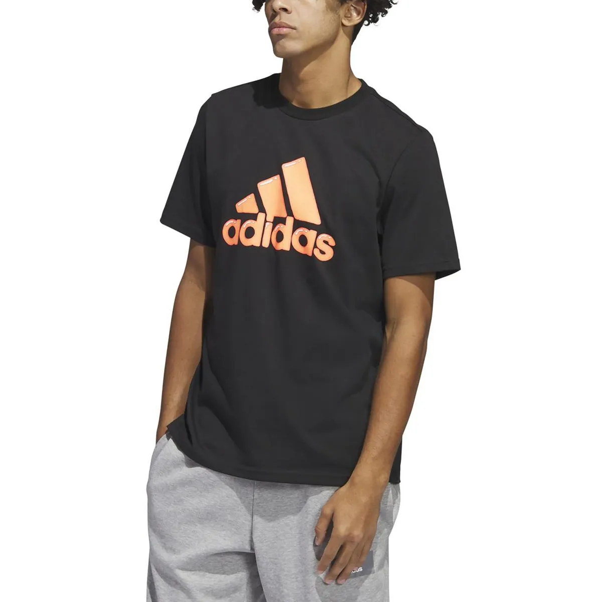 Adidas Mens Knit Cotton Graphic T-Shirt