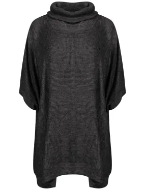 Amara Reya Camilla dark grey poncho