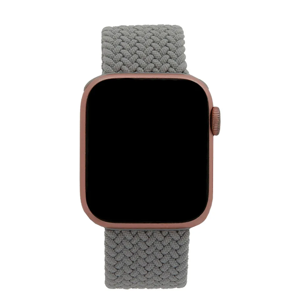 Apple Watch (38/40/SE/41MM) Elastisk Stof Rem - Str. XS - Grå