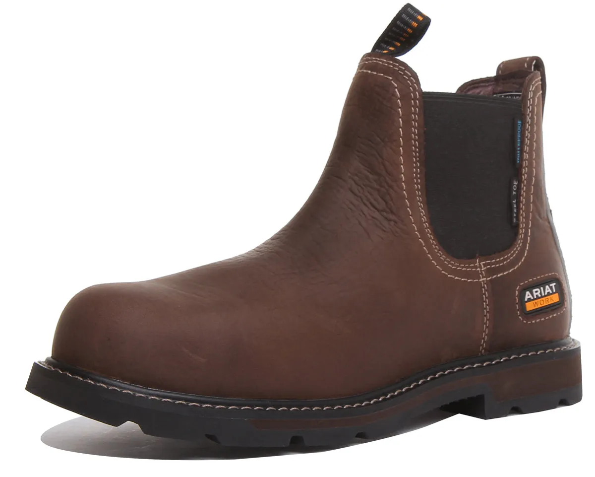 Ariat Ground Breaker In Brown Work Boot