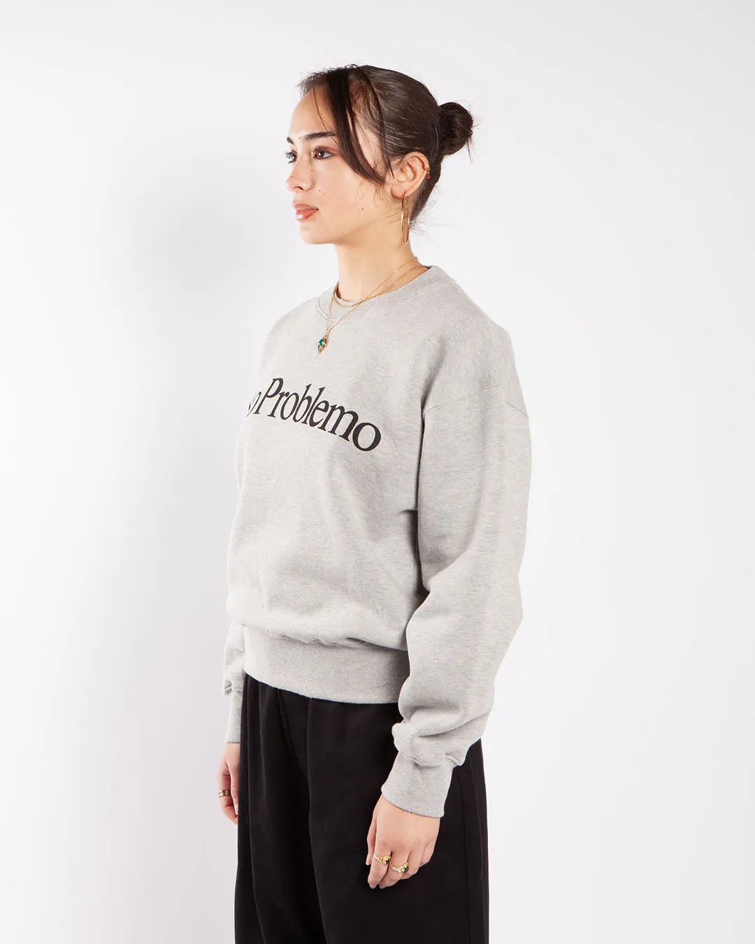 Aries No Problemo Sweatshirt Grey Marl