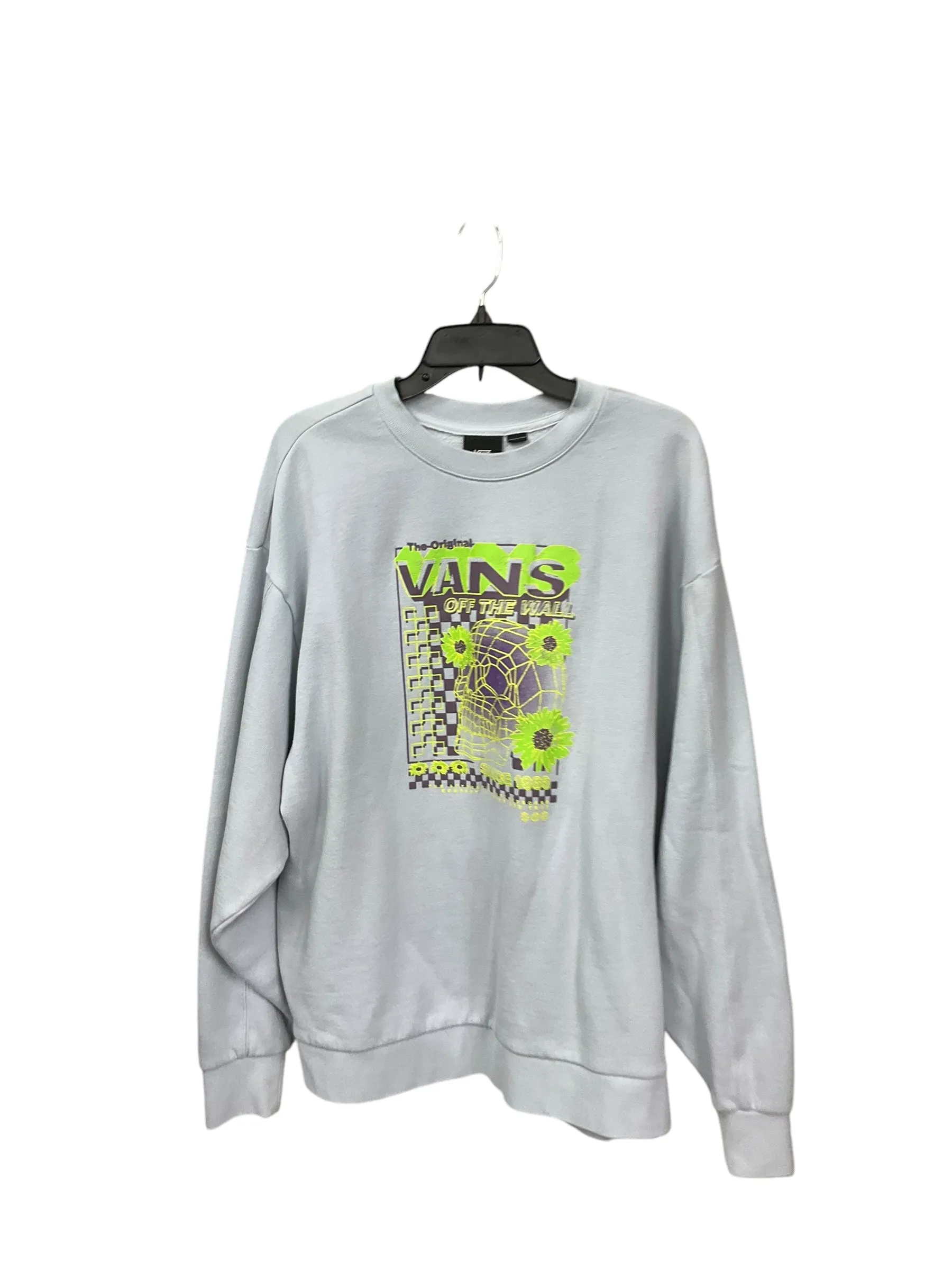 Athletic Sweatshirt Crewneck By Vans In Grey, Size: M