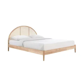 Avery Arch Rattan King Bed (Oak)