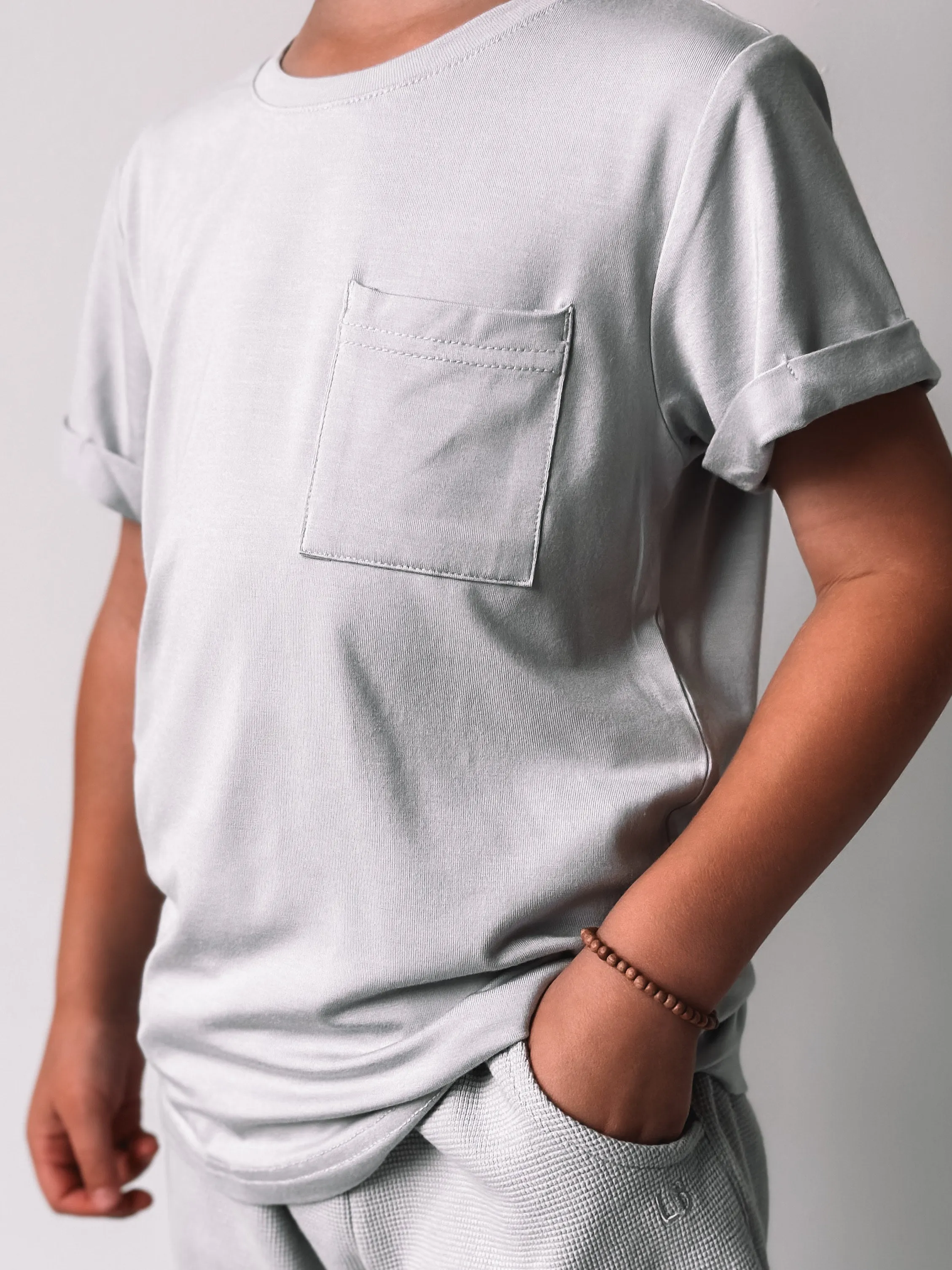 Bamboo Pocket Tee - Frost