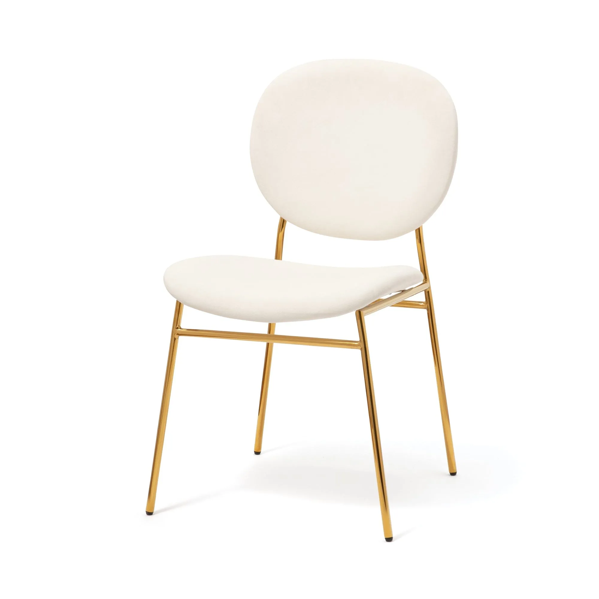 Belle Chair White 500 × 560 × 810 Gold