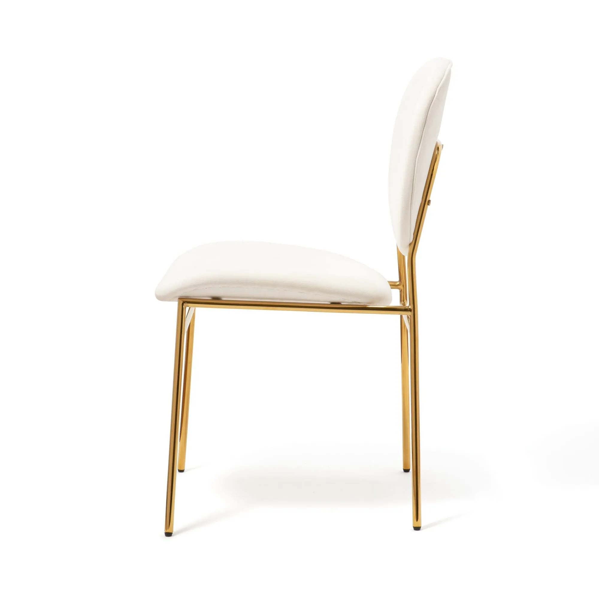 Belle Chair White 500 × 560 × 810 Gold