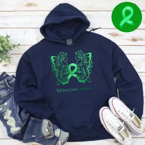 Bile Duct Cancer Awareness Filigree Butterfly Hoodie - Several Colors Available