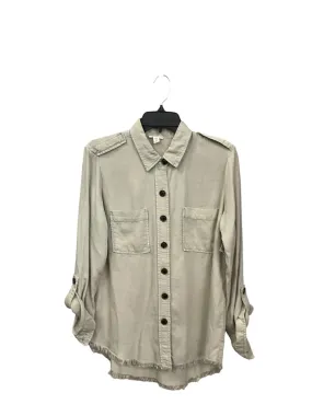 Blouse Long Sleeve By Tribal In Tan, Size: S