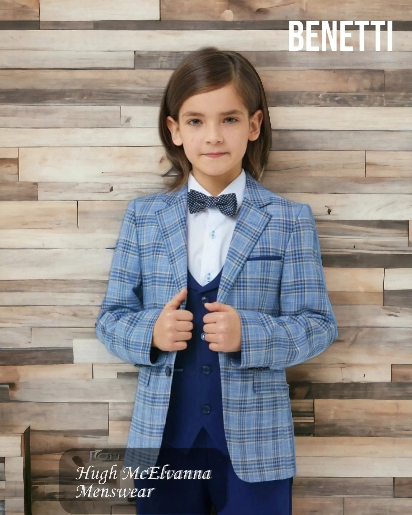 Boys Fashion 3Pc. Suit by Benetti Style: JACK