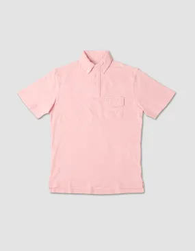 BUTTON DOWN COLLAR POLO SHIRT- PINK