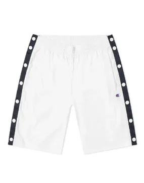 CHAMPION EUROPE SNAP BUTTON TRACK SHORTS WHITE