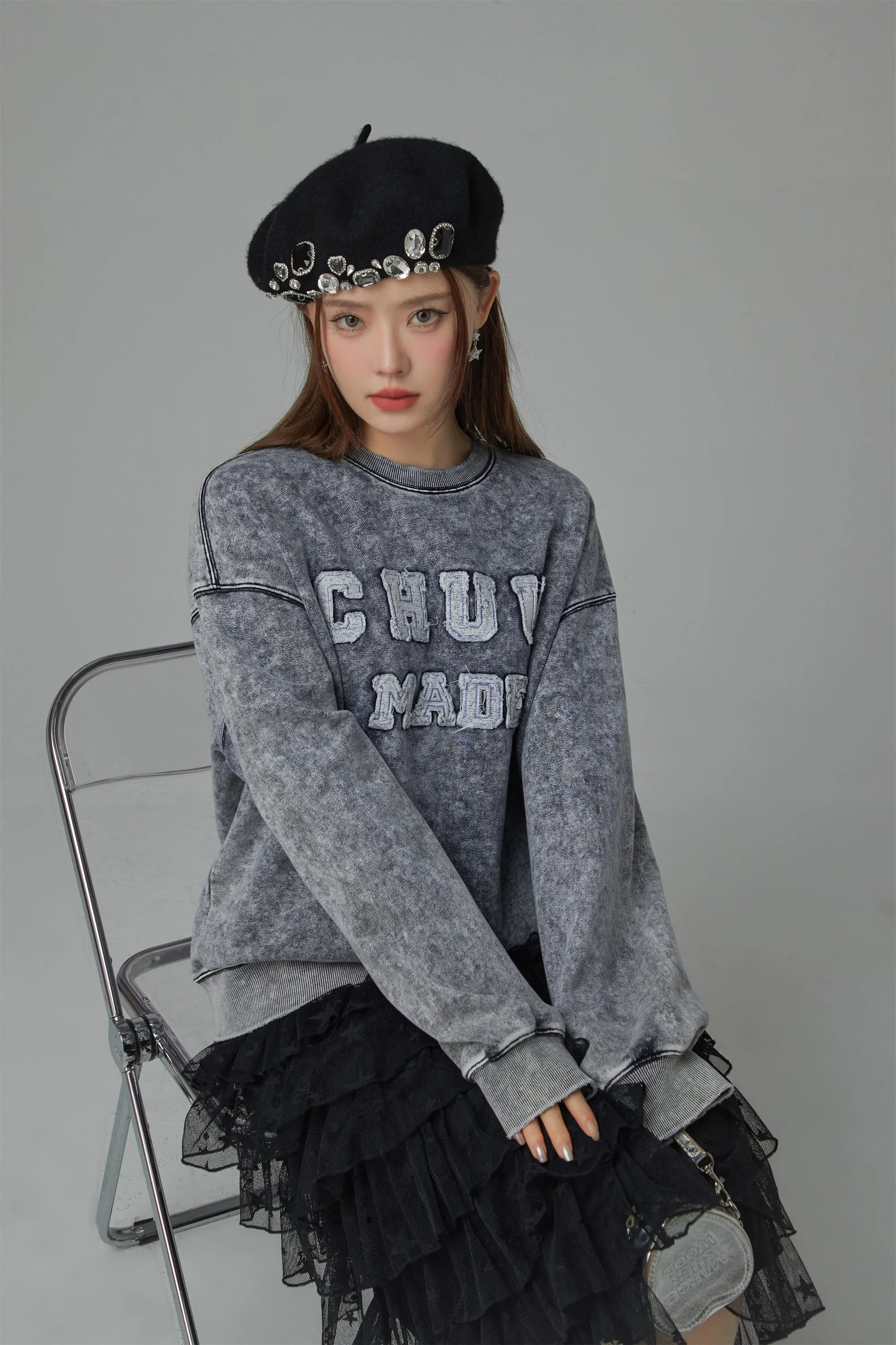 Chuu Made Washed Loose Fit Sweatshirt