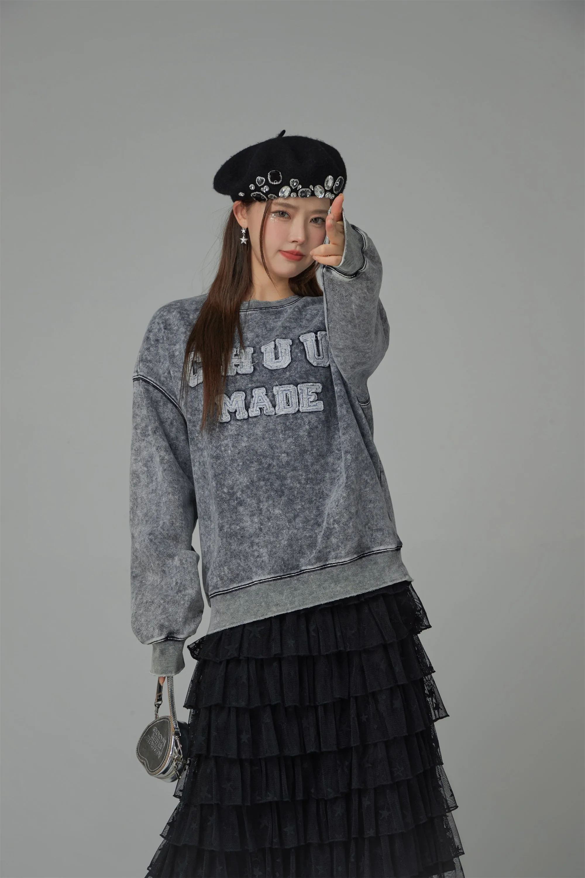 Chuu Made Washed Loose Fit Sweatshirt