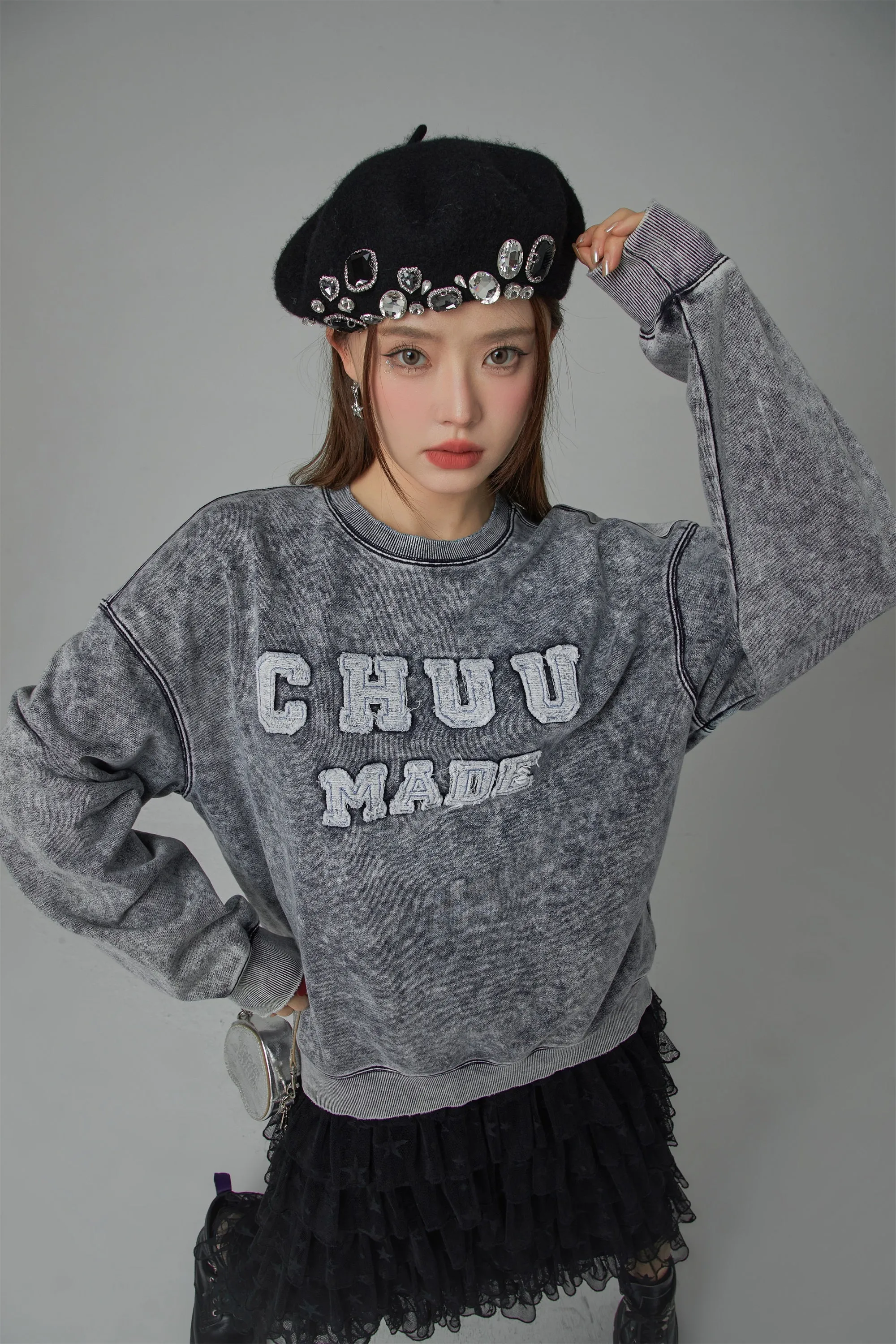 Chuu Made Washed Loose Fit Sweatshirt