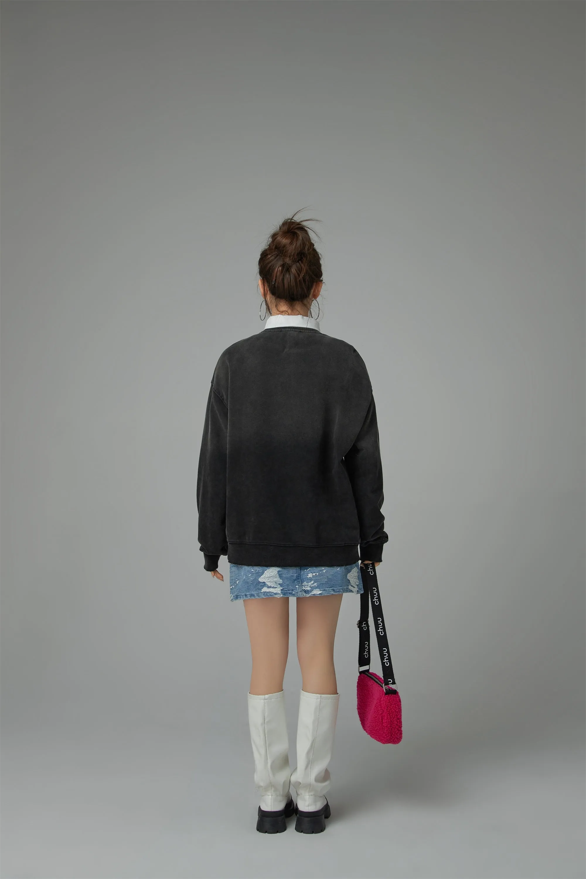 Chuu Made Washed Loose Fit Sweatshirt