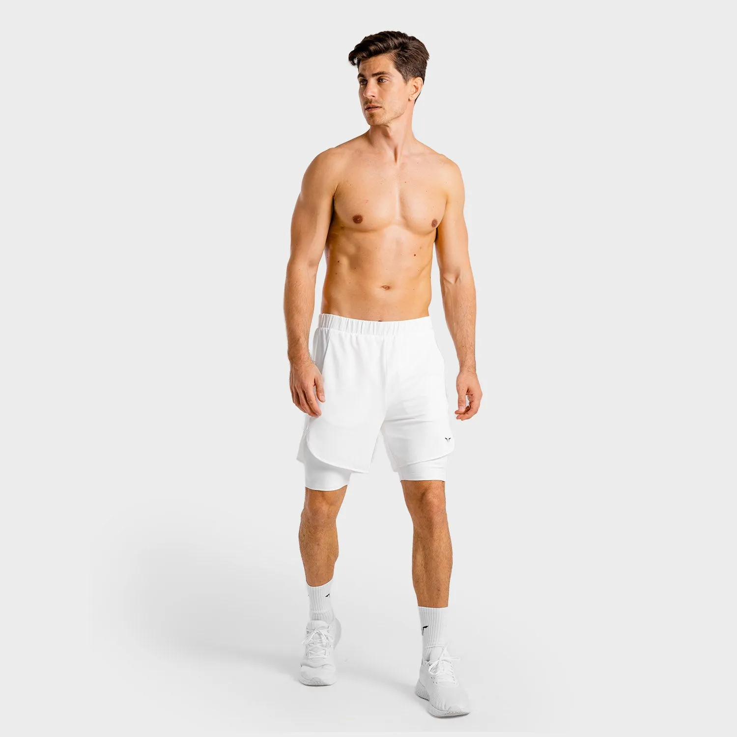 Core Mesh 2-in-1 Shorts - White