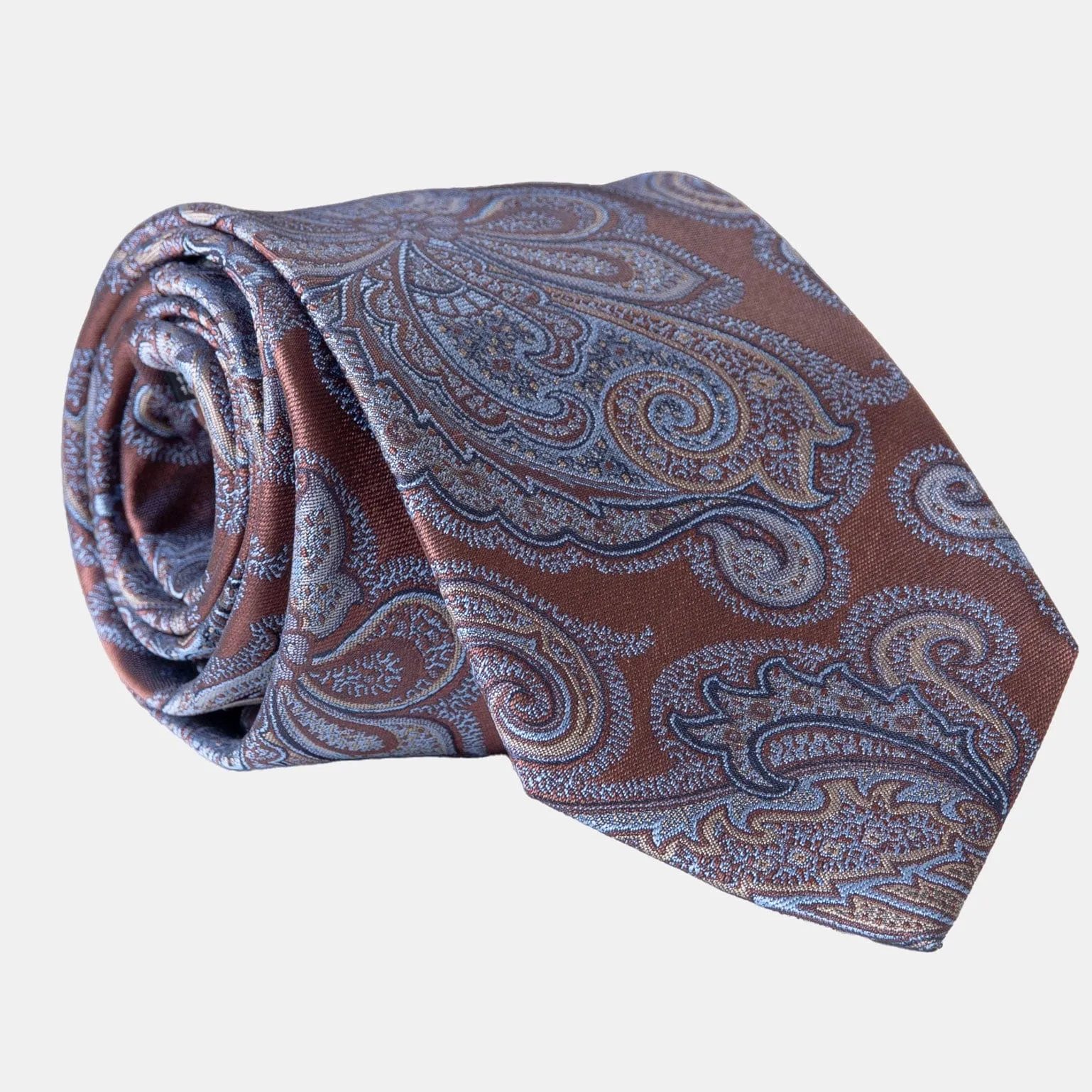 Cortina - Silk Jacquard Tie - Copper