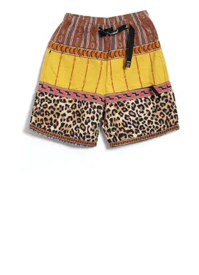 CRAZY PATCHWORK | Eco Baka Shorts | Yellow