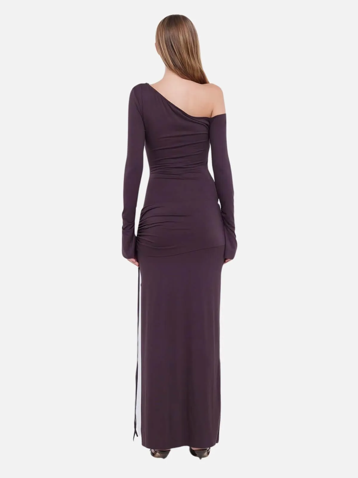 Elissa Long Sleeve Dress - Aubergine