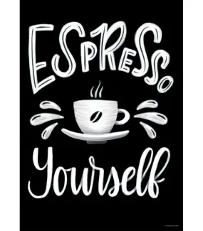 'Espresso Yourself' Poster | Industrial Cafe | Schoolgirl Style | UPRINT