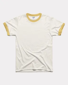 Essential White & Butter Unisex Ringer