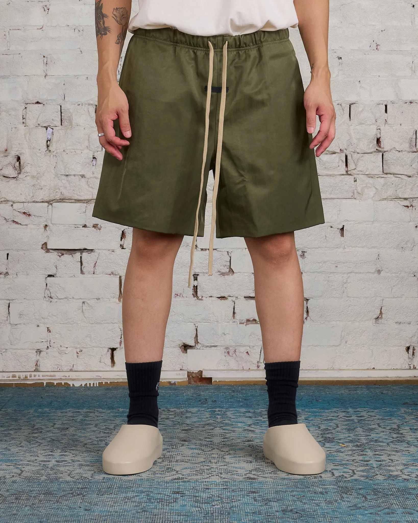 Fear of God Essentials Textured Nylon Short Military