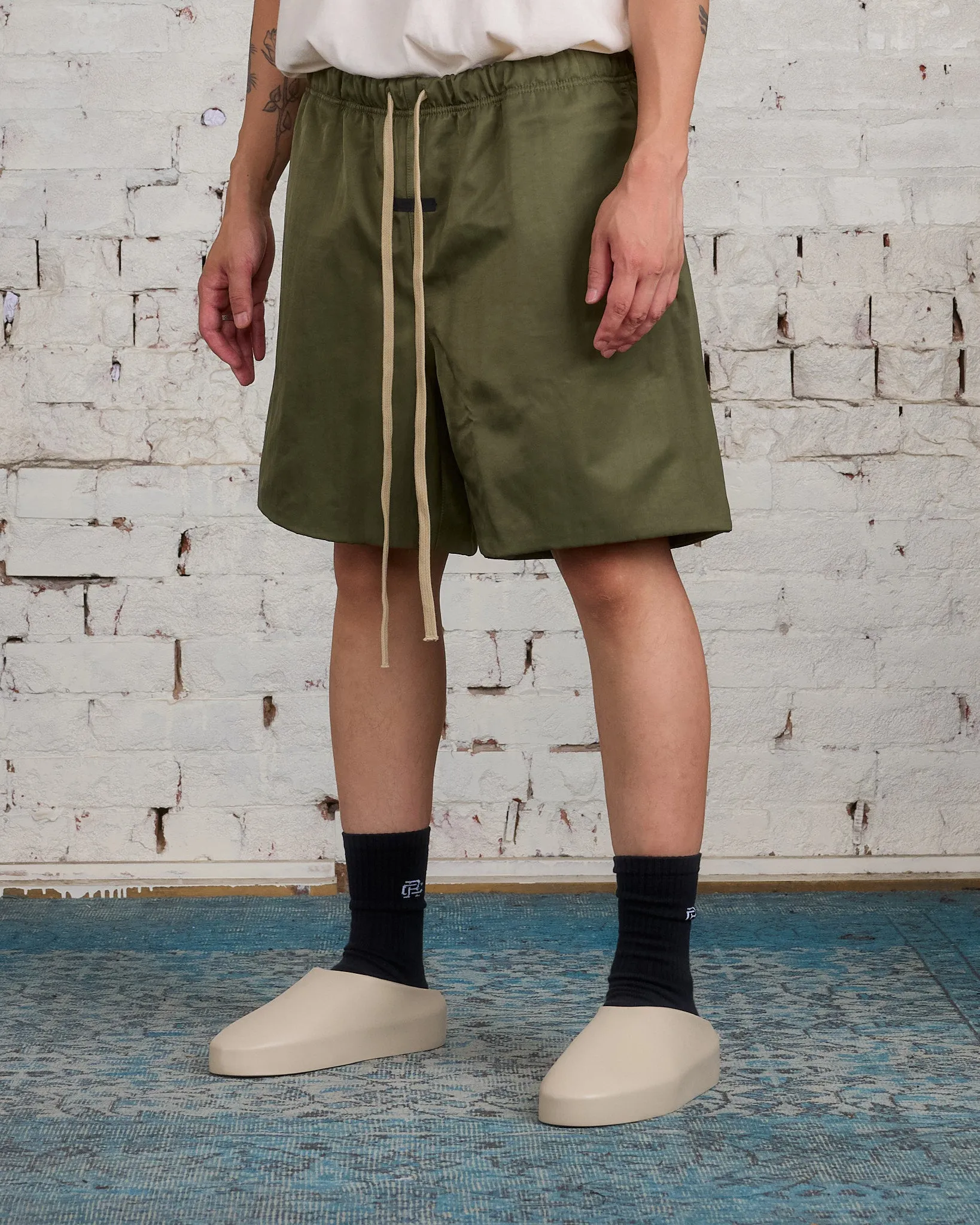 Fear of God Essentials Textured Nylon Short Military