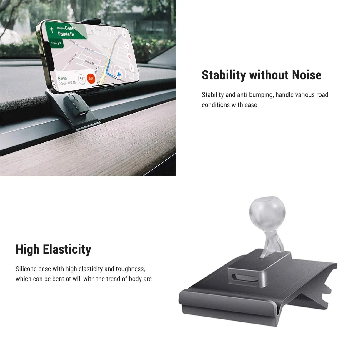 Flexible Electric Phone Holder for Tesla Model 3 /  Y