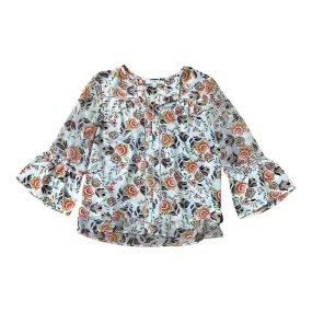 Floral Print Blouse Long Sleeve Fever, Size M