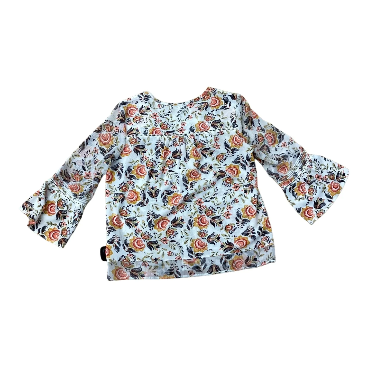 Floral Print Blouse Long Sleeve Fever, Size M