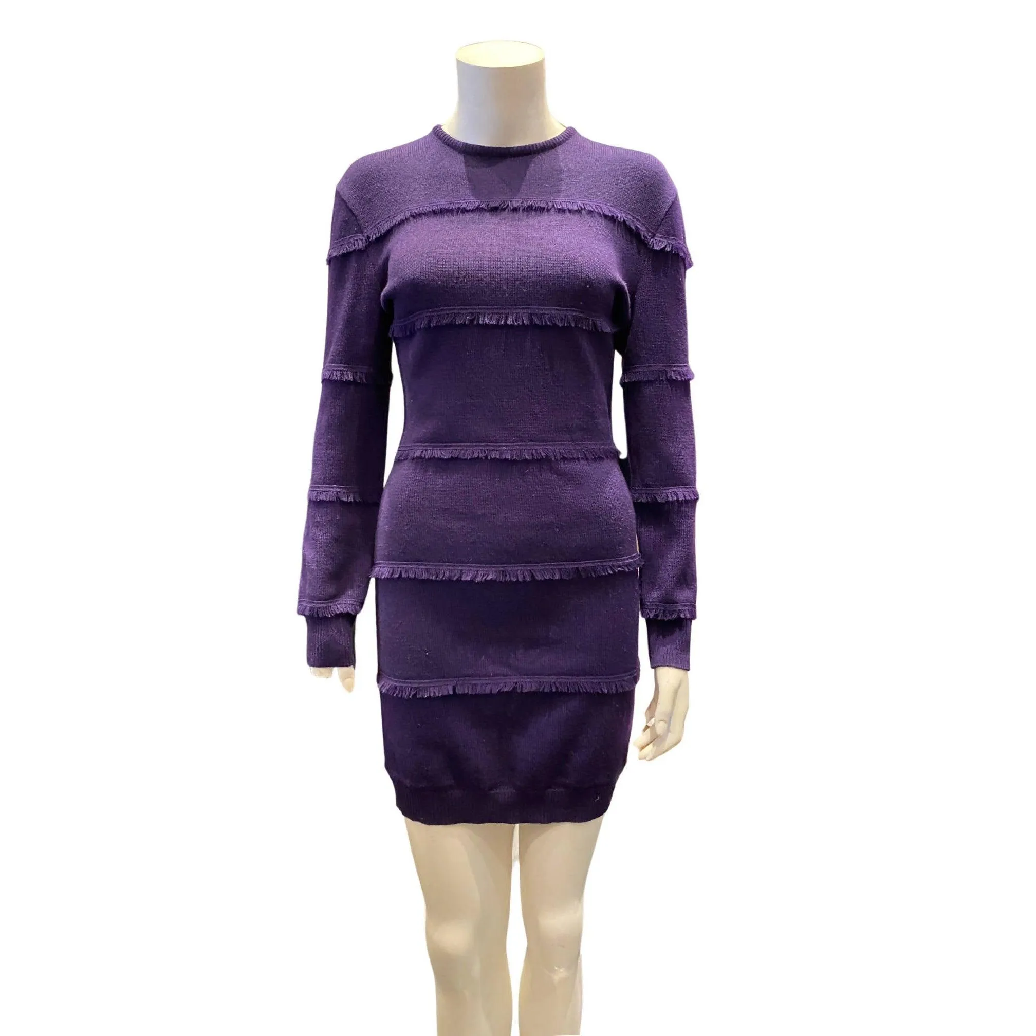 Gianni Versace Purple Wool Dress | M