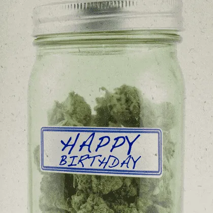 HAPPY BIRTHDAY MASON JAR HEMP GREETING CARD