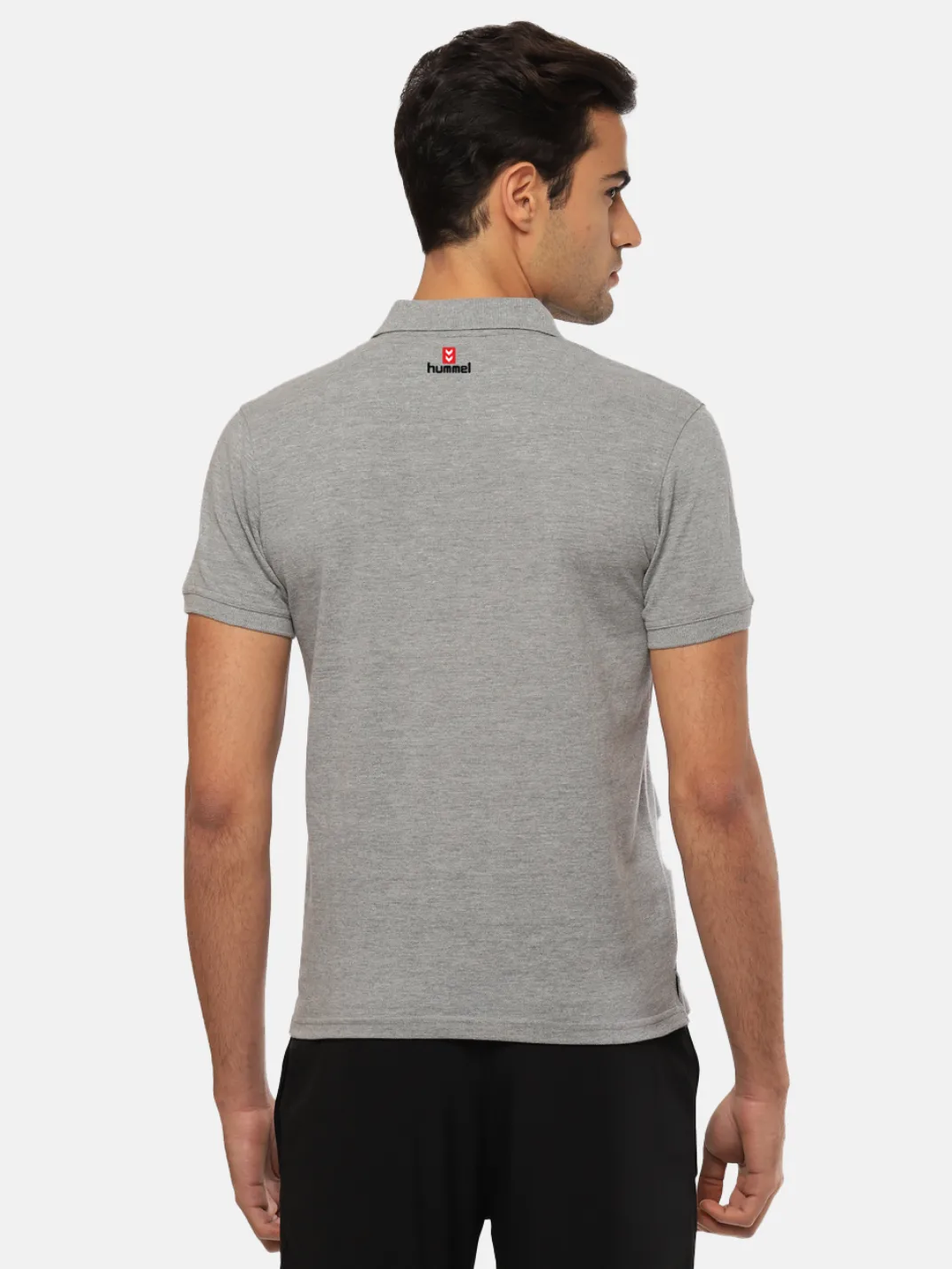 Hummel Men Grey B2B Polo Cotton