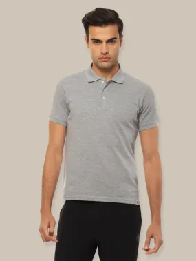 Hummel Men Grey B2B Polo Cotton