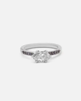 Imperatrix / Marquise Salt & Pepper Diamond Ring