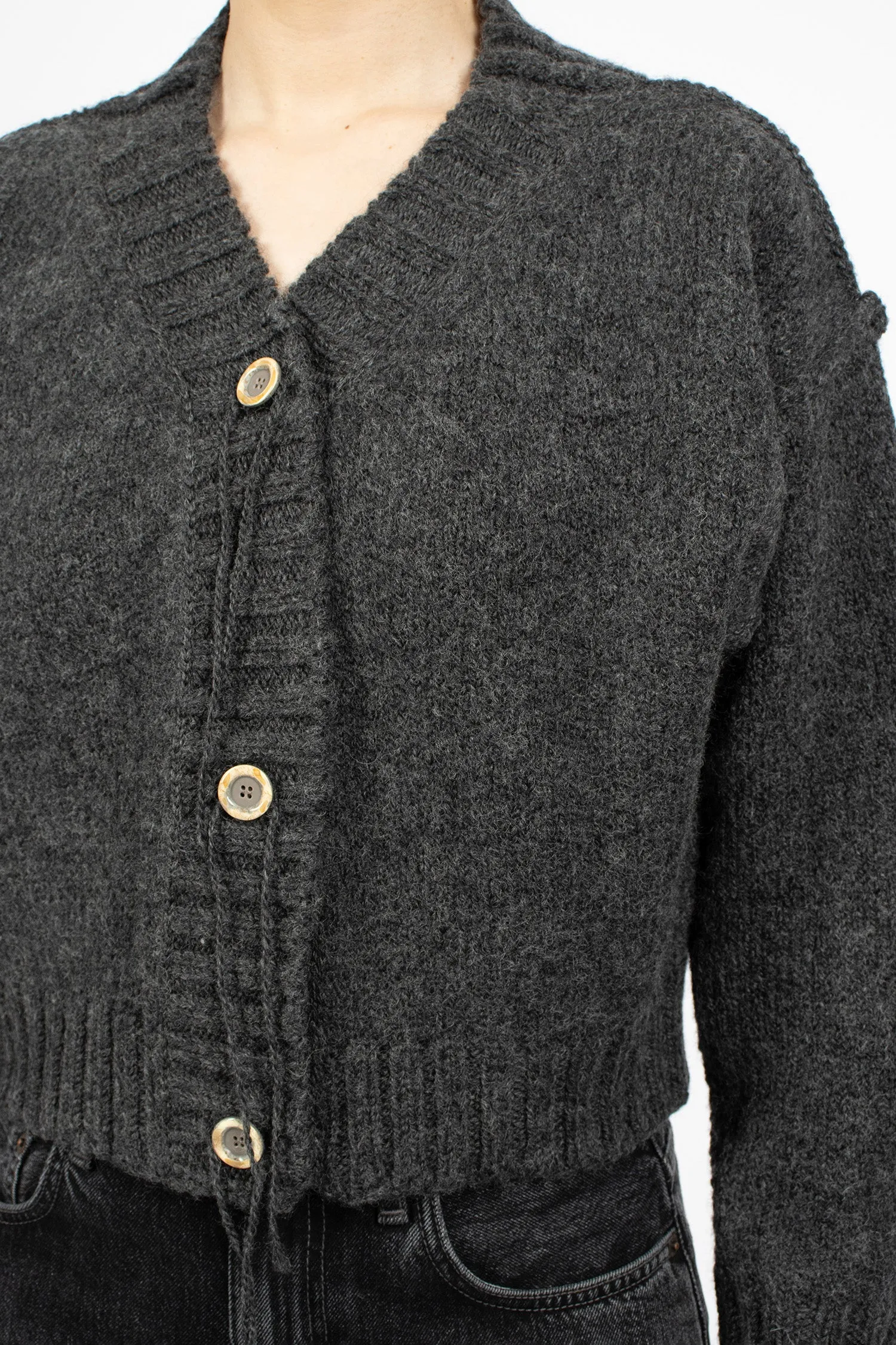 Knit Cardigan Anthracite Grey