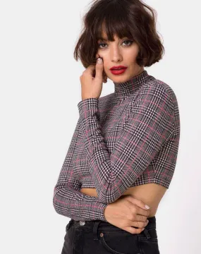 Laretta Crop Top in Charles Check Blush