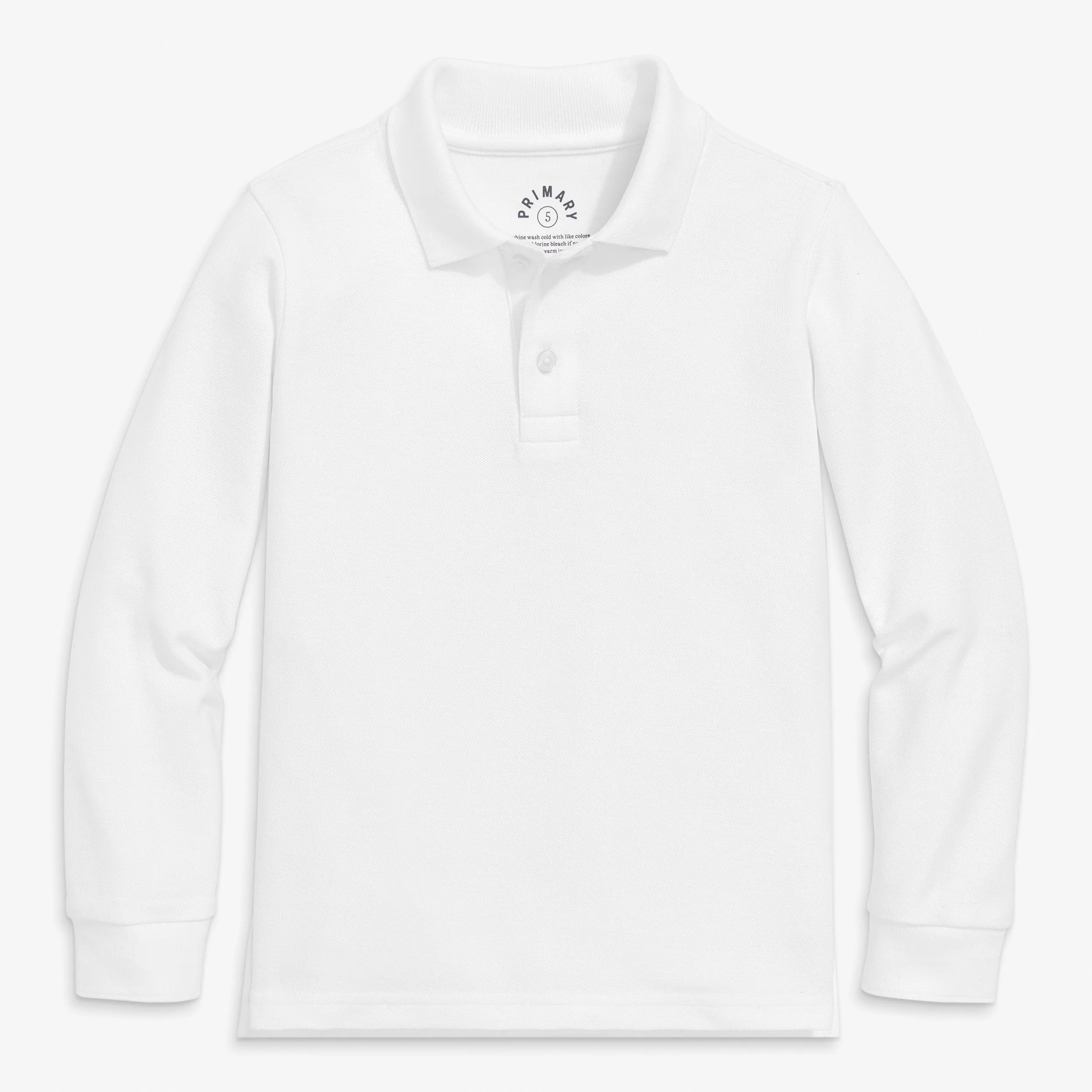 Long sleeve pique polo