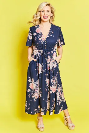 Marley Navy Floral Dress