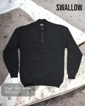 Mens Black Quarter Zip Jumper