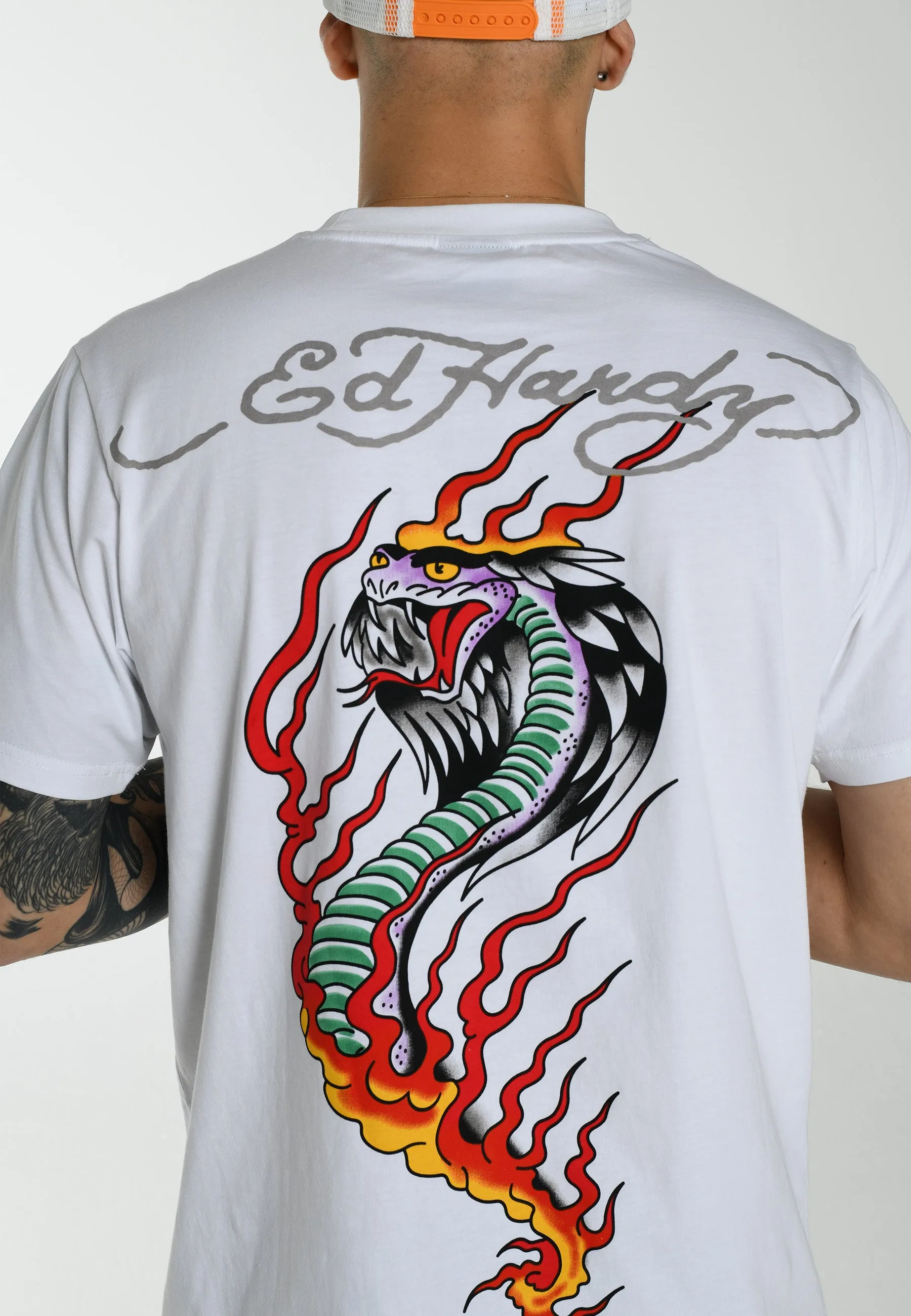 Mens Venom-Crawl-Back T-Shirt - White