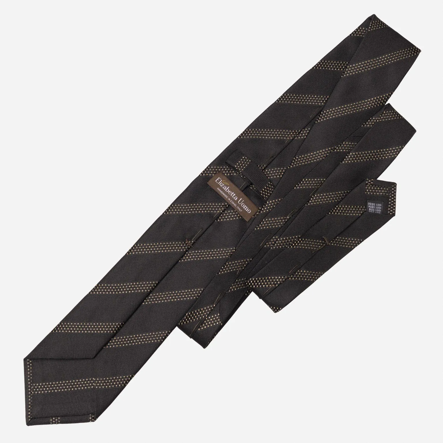 Milano - Silk Jacquard Tie - Black and Gold