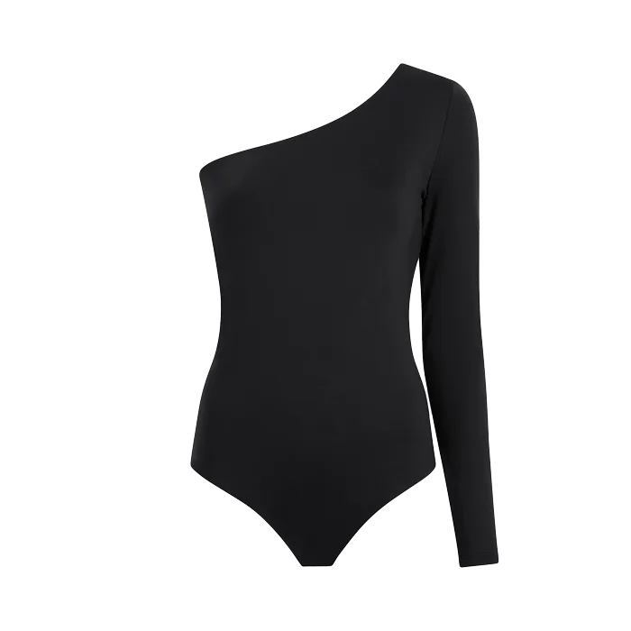 One Shoulder Bodysuit | Black