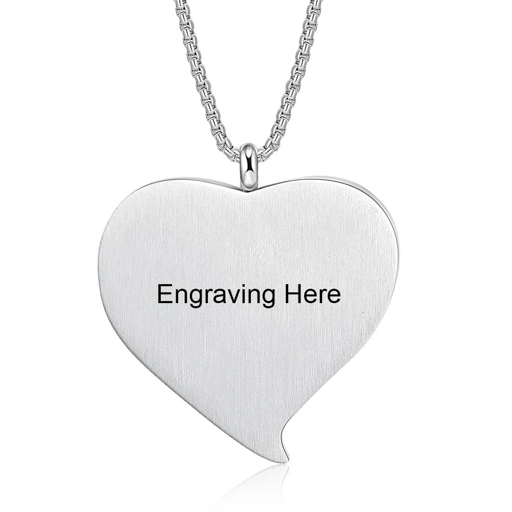 Personalized Heart Photo Engraved Locket Necklace Best Gift For Grandparents