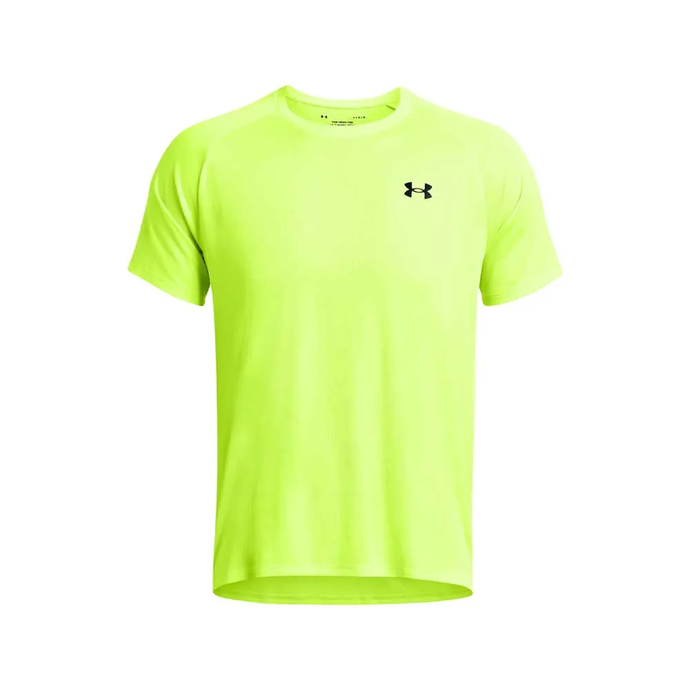 Playera Manga Corta Under Armour para Hombre Tech Textured SS Amarillo