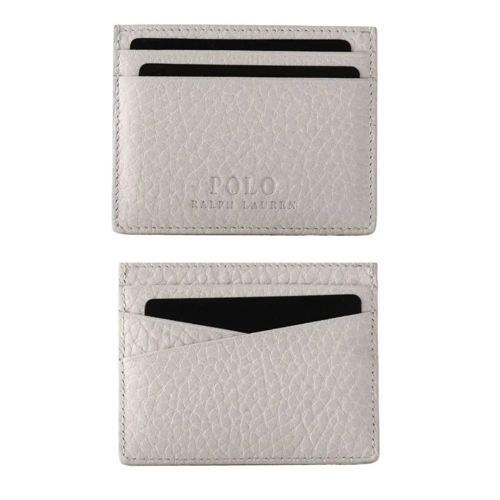 POLO RALPH LAUREN Leather Bifold Wallet with Extra Card Holder - WHT