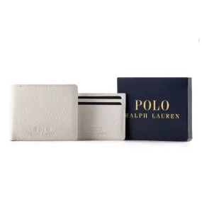 POLO RALPH LAUREN Leather Bifold Wallet with Extra Card Holder - WHT