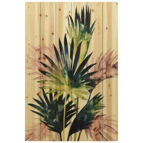 "Twilight Palms III" Arte de Legno Digital Print on Solid Wood Wall Art